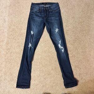 Flying Monkey Dark Blue Distressed Skinny Jeans